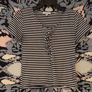 Active USA short sleeved striped shirt size Medium